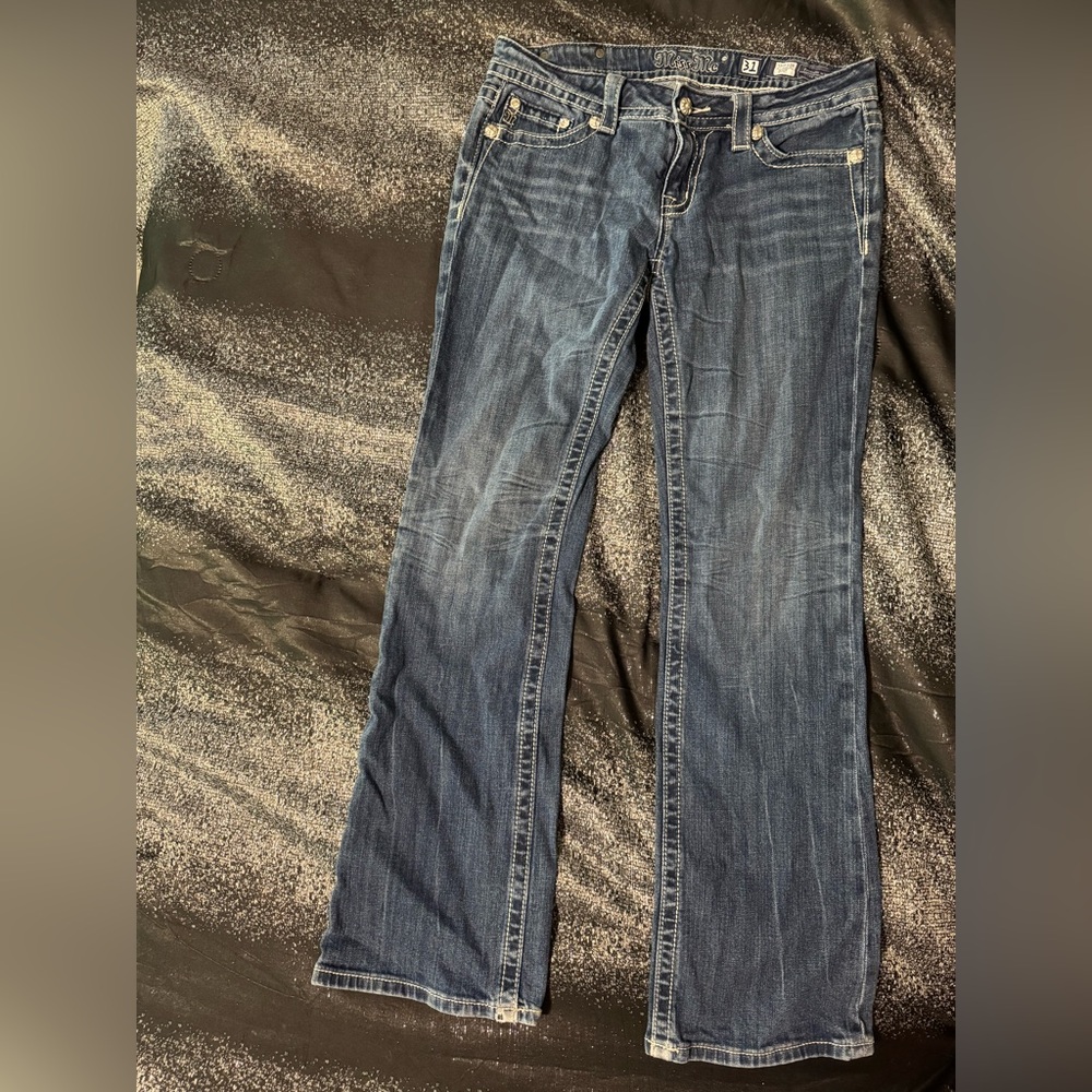Miss Me Blue Flare Wide Leg Jeans